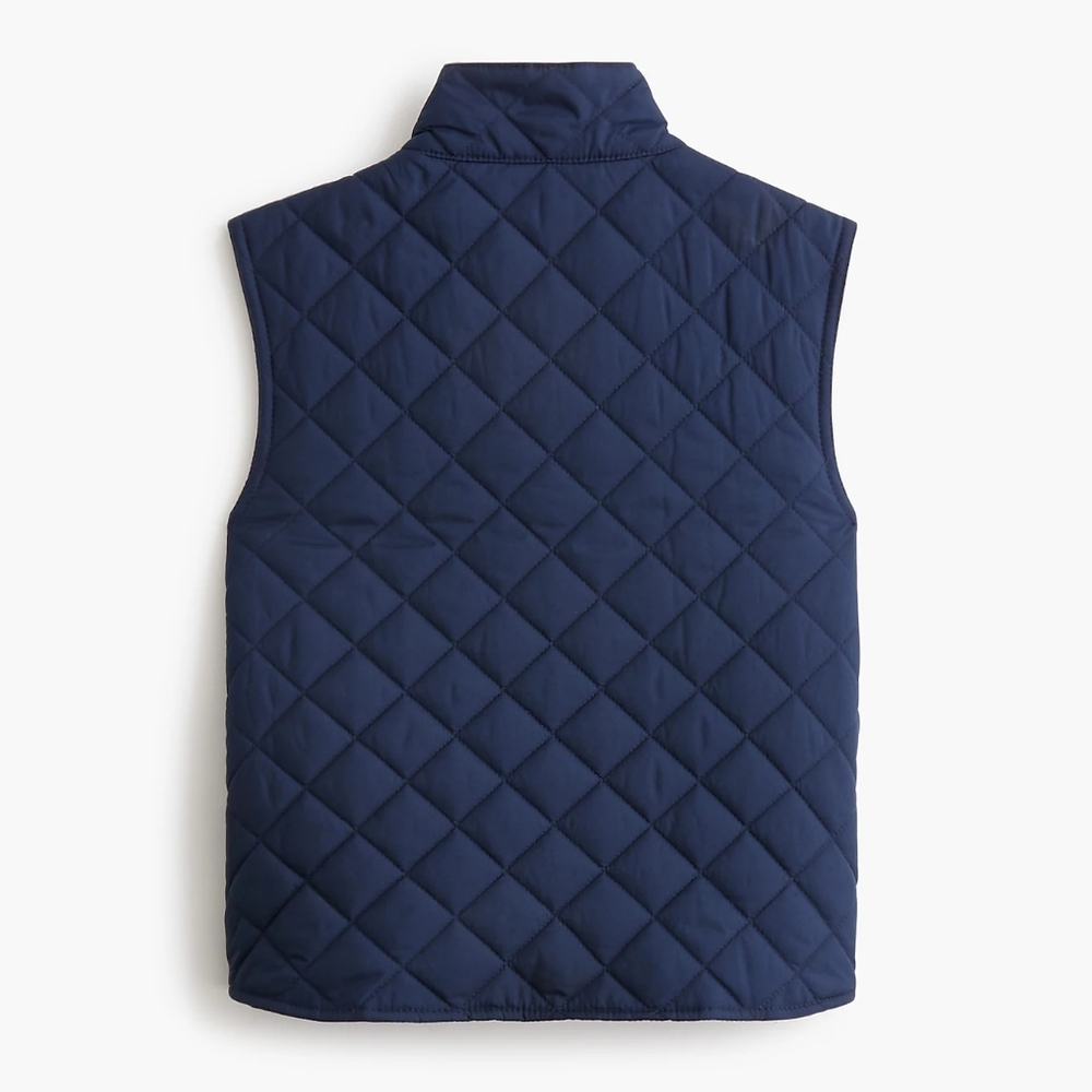 Crewcuts Boys Quilted Zip Front Vest, Xs/ 4-5, Blue - Picture 5 of 13